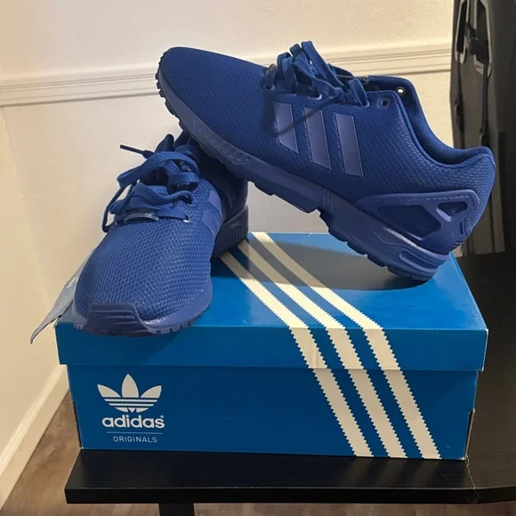 Adidas ZX Flux Royal Blue Shoes - Picture 8 of 9